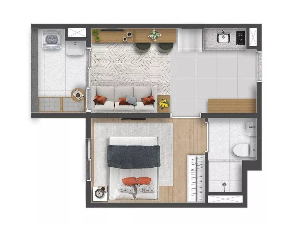 Apartamento à venda com 1 quarto, 25m² - Foto 3