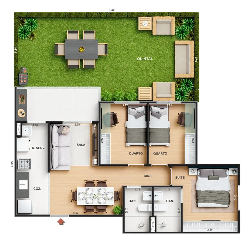 Apartamento, 4 quartos, 103 m² - Foto 7