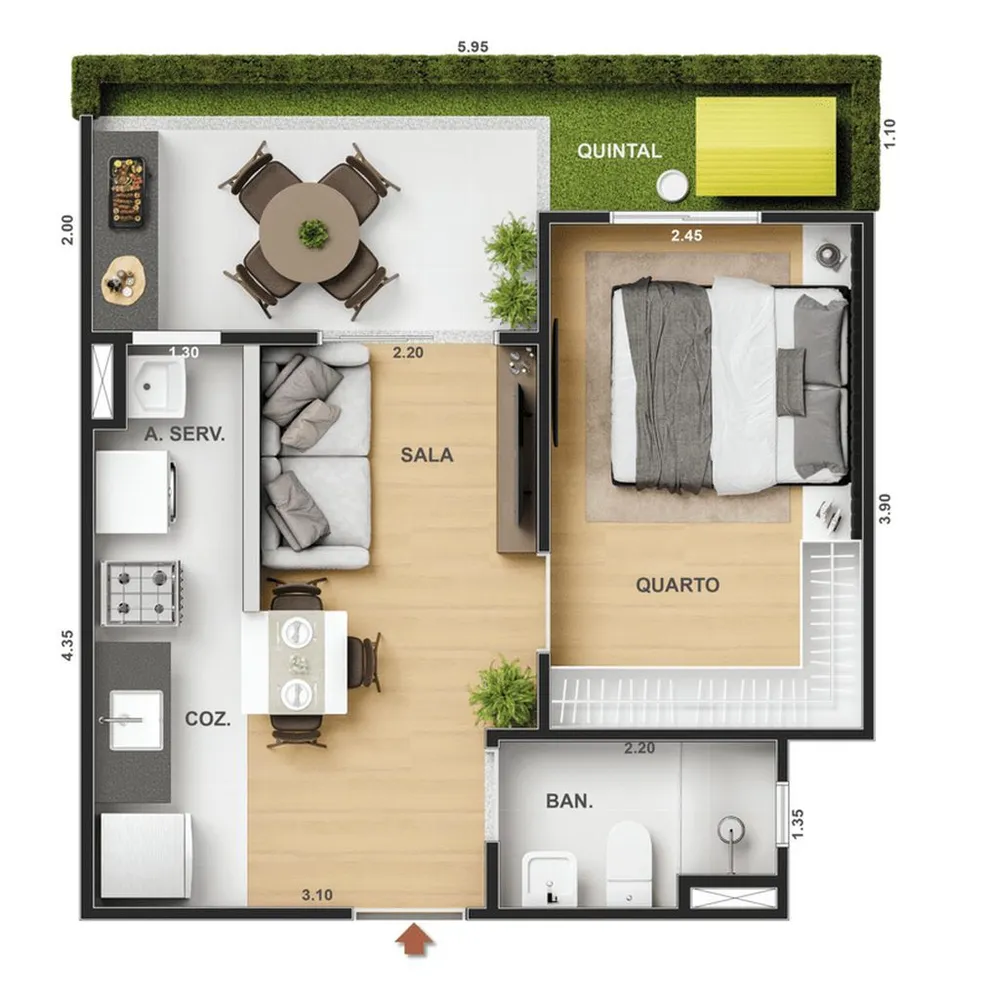 Apartamento, 4 quartos, 103 m² - Foto 6