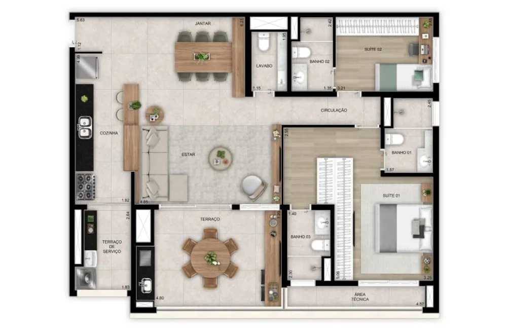 Apartamento, 3 quartos, 118 m² - Foto 11