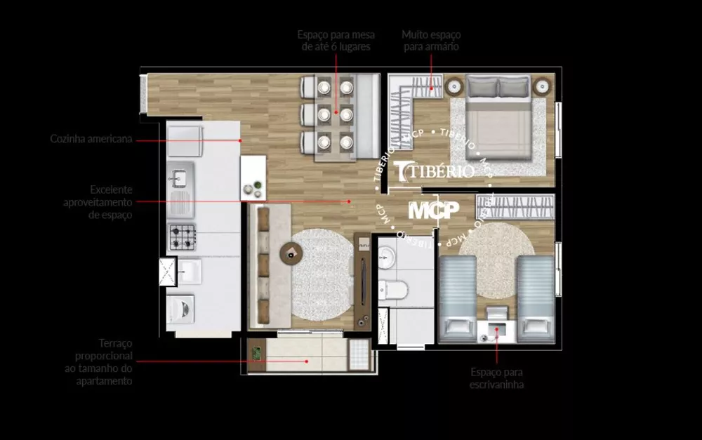 Apartamento à venda com 3 quartos, 65m² - Foto 1