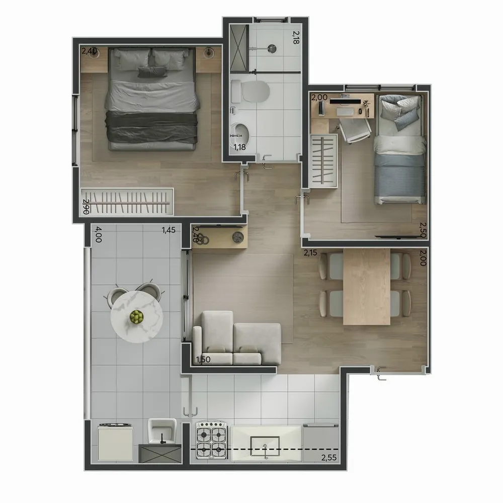 Apartamento, 2 quartos, 41 m² - Foto 12