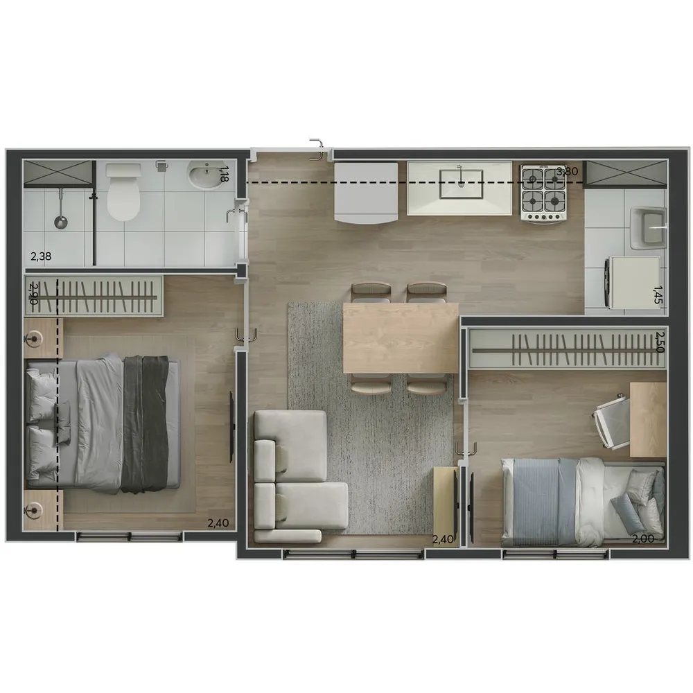Apartamento, 2 quartos, 41 m² - Foto 11