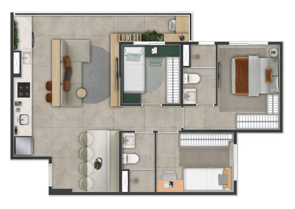 Apartamento, 3 quartos, 100 m² - Foto 6
