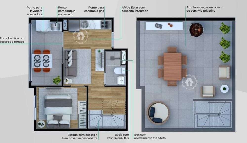 Cobertura, 1 quarto, 67 m² - Foto 6