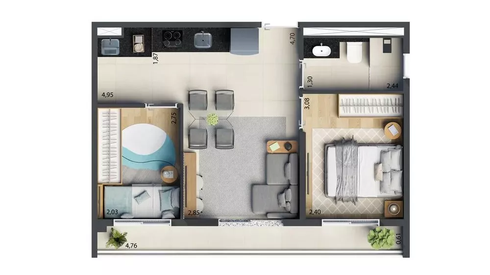 Apartamento, 2 quartos, 58 m² - Foto 5