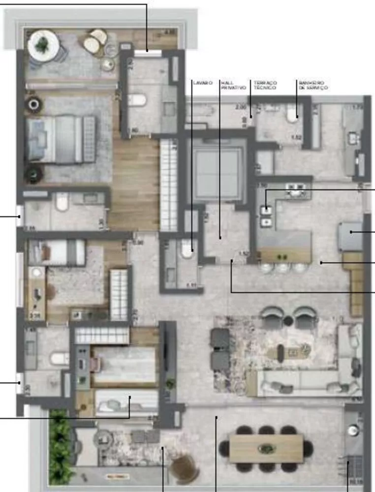 Apartamento à venda com 3 quartos, 154m² - Foto 4