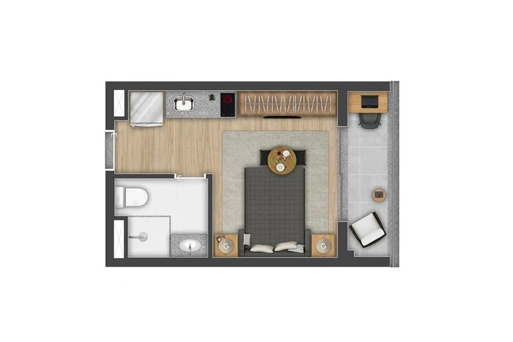 Kitnet-Studio, 24 m² - Foto 3