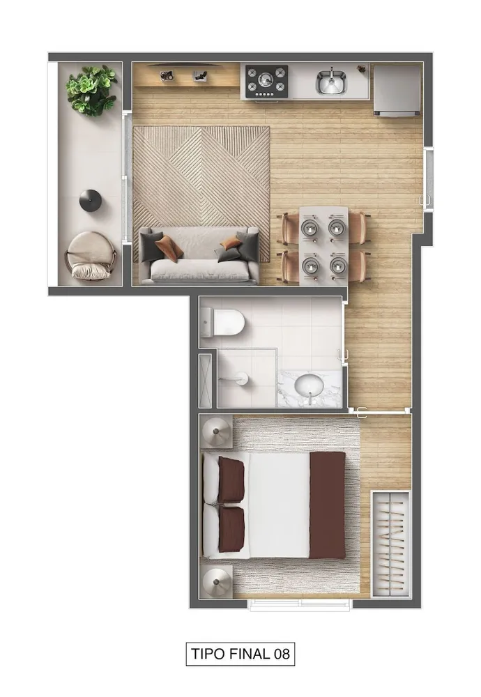 Apartamento, 2 quartos, 59 m² - Foto 3