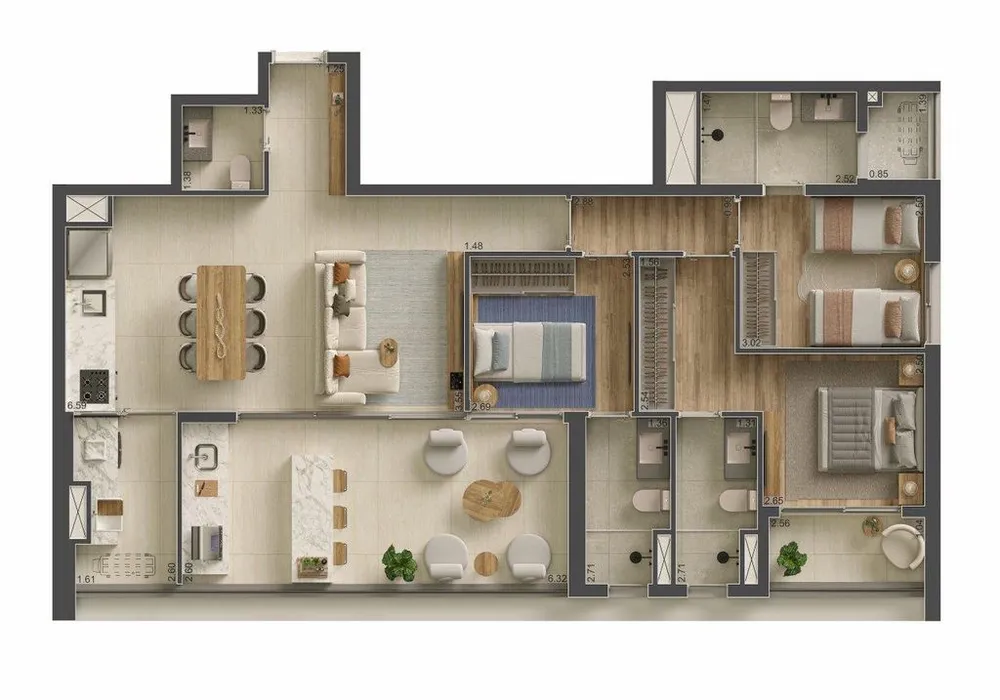 Cobertura, 3 quartos, 243 m² - Foto 10