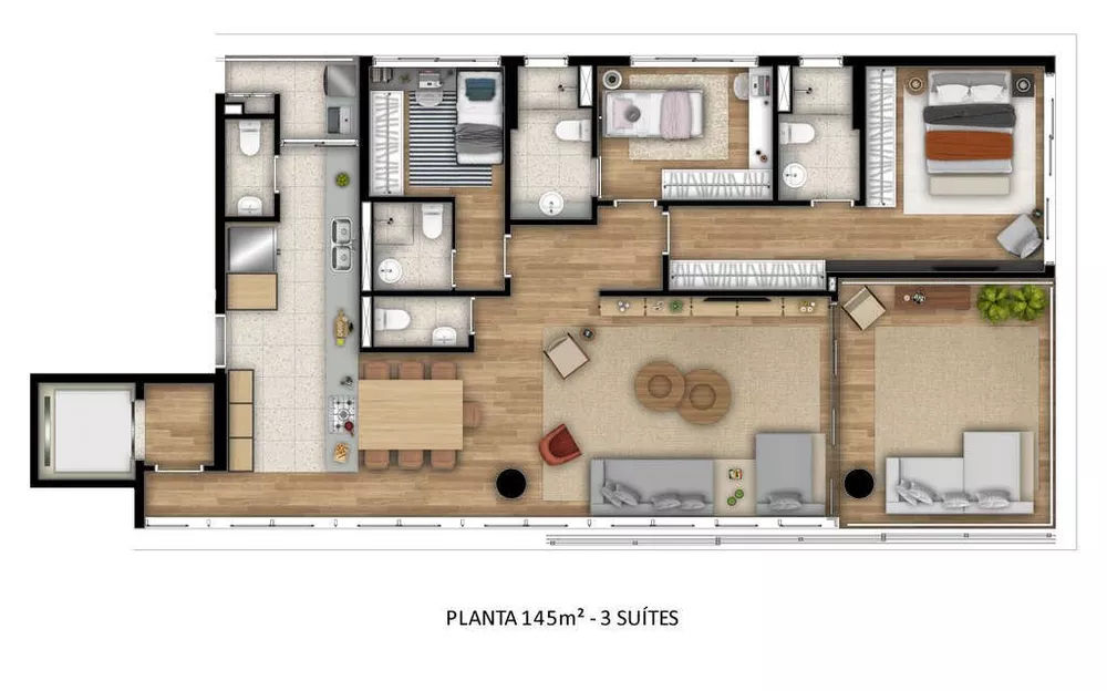 Apartamento à venda com 3 quartos, 384m² - Foto 6