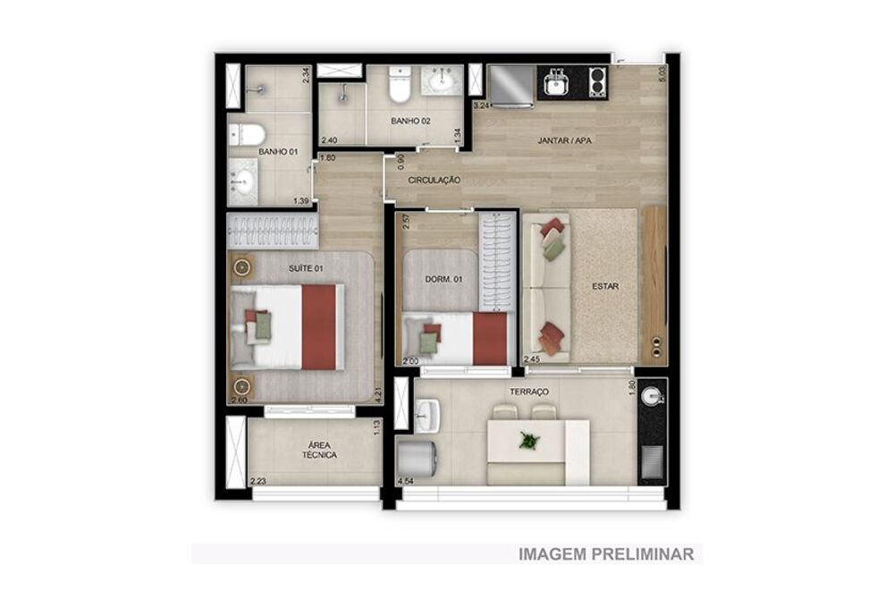 Apartamento, 3 quartos, 91 m² - Foto 4