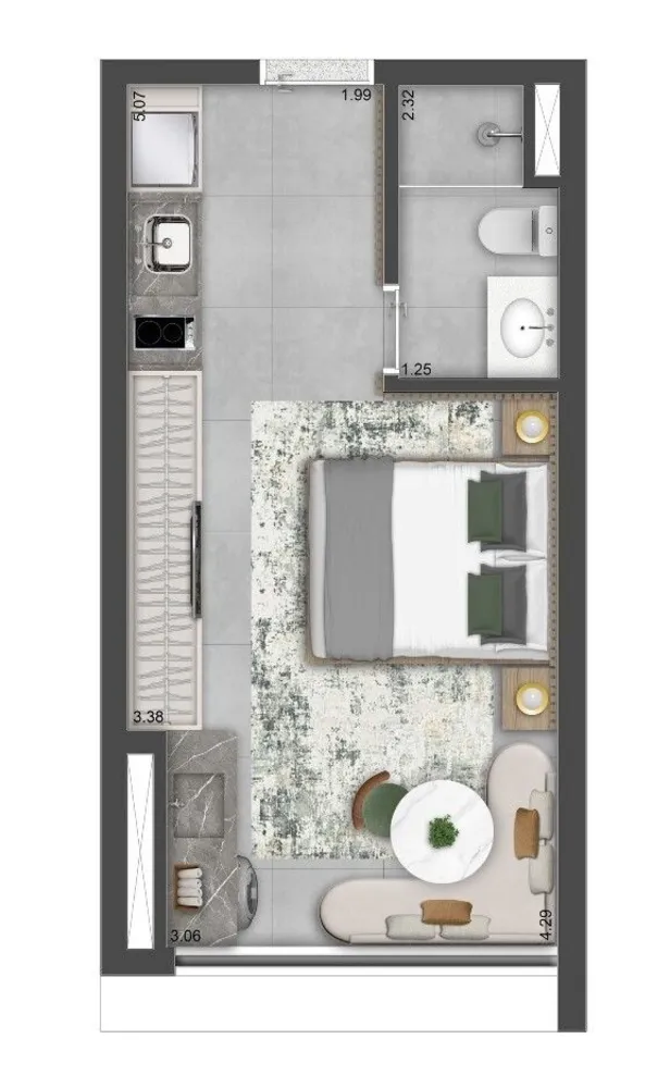 Apartamento, 1 quarto, 36 m² - Foto 12