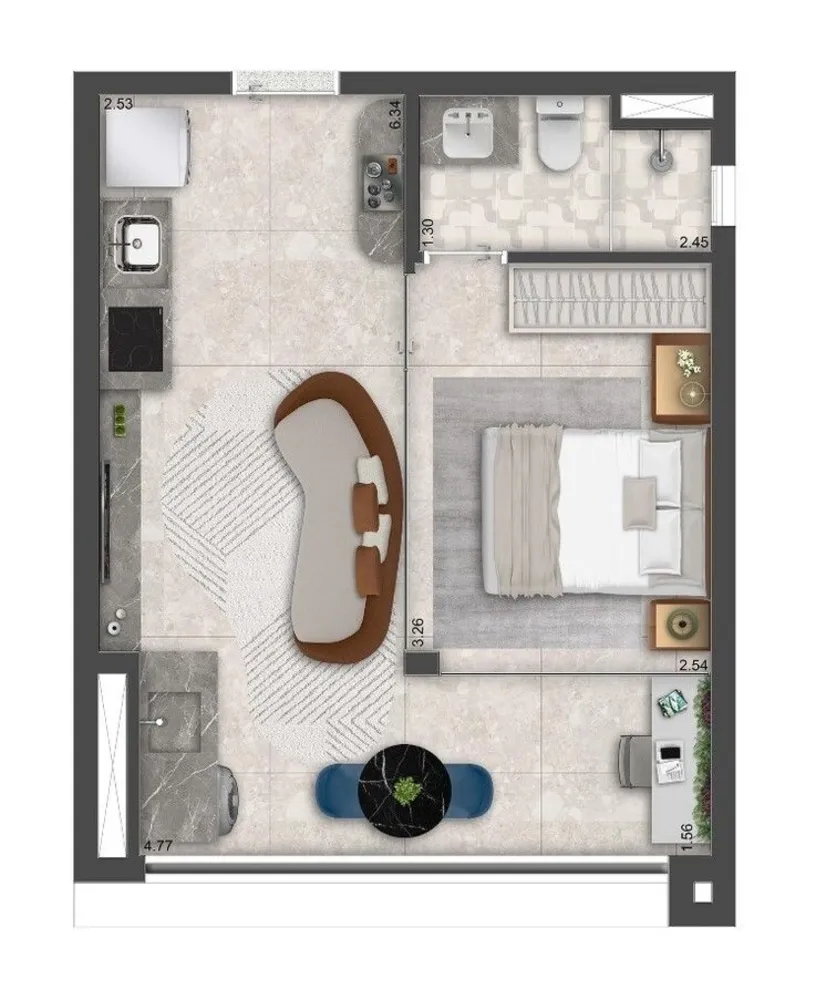 Apartamento, 1 quarto, 36 m² - Foto 10