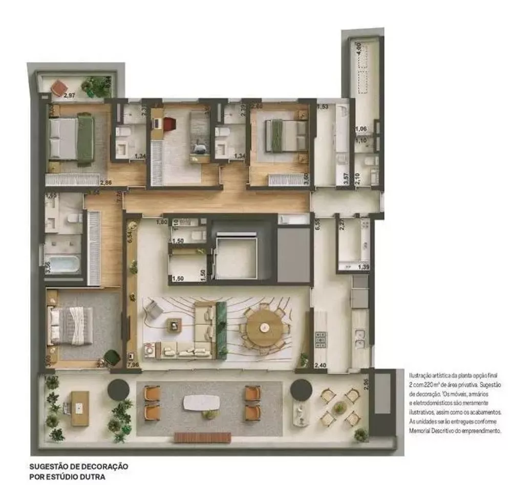 Apartamento à venda com 4 quartos, 302m² - Foto 3