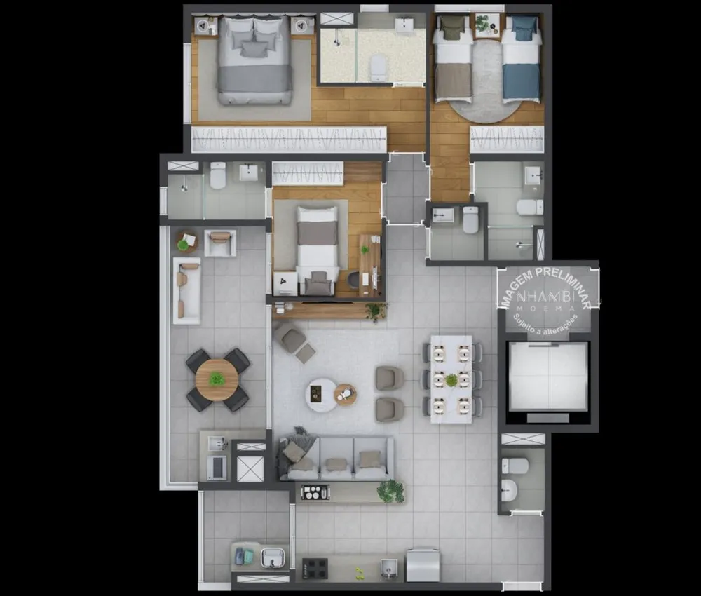 Apartamento, 3 quartos, 121 m² - Foto 2