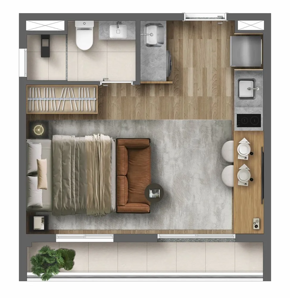 Apartamento, 2 quartos, 43 m² - Foto 7