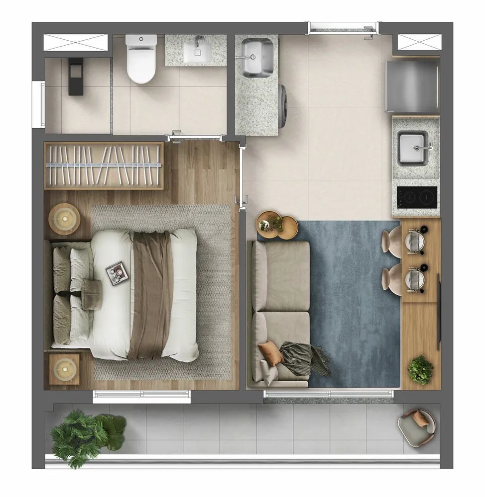 Apartamento, 2 quartos, 43 m² - Foto 4