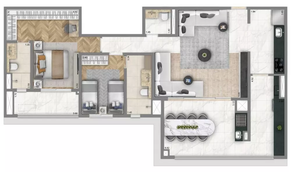 Apartamento, 3 quartos, 125 m² - Foto 7