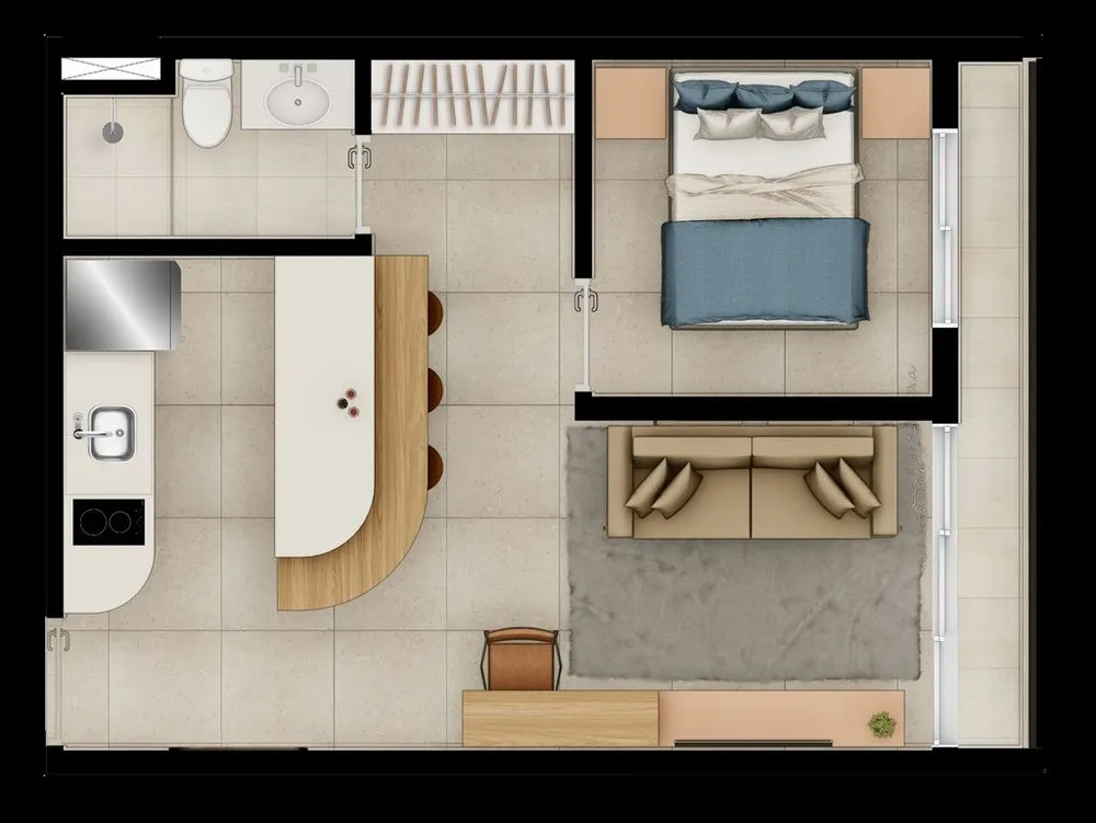 Apartamento, 1 quarto, 36 m² - Foto 6