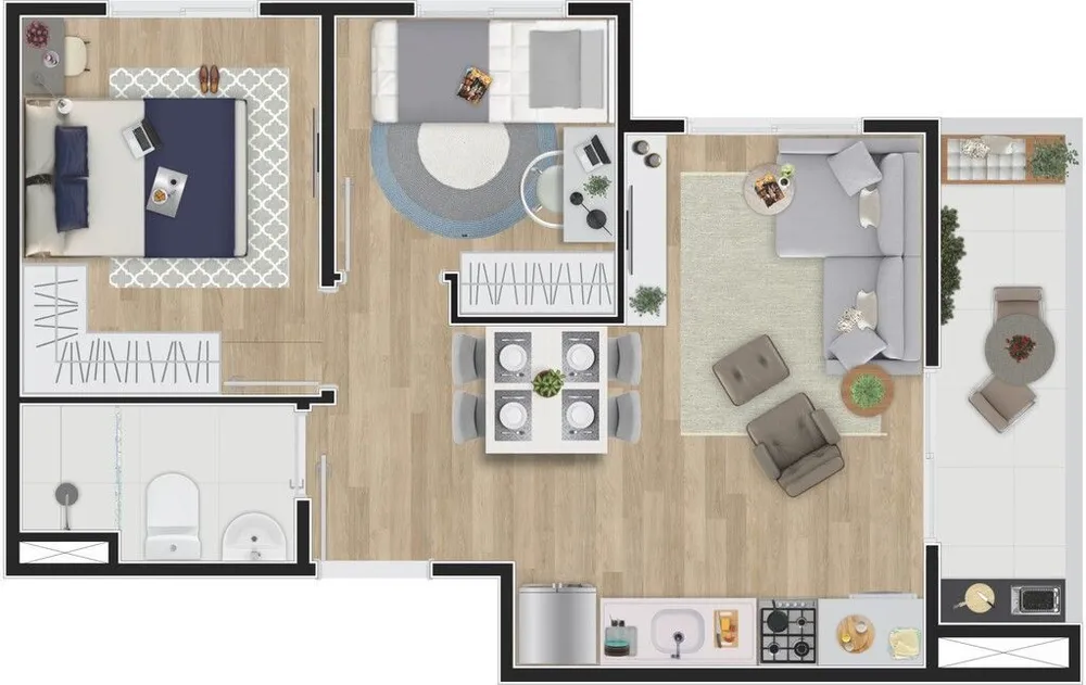 Apartamento, 2 quartos, 34 m² - Foto 6