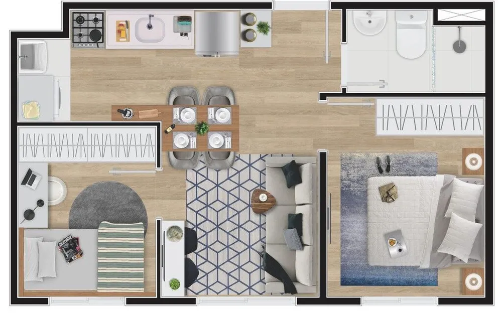 Apartamento, 2 quartos, 34 m² - Foto 5