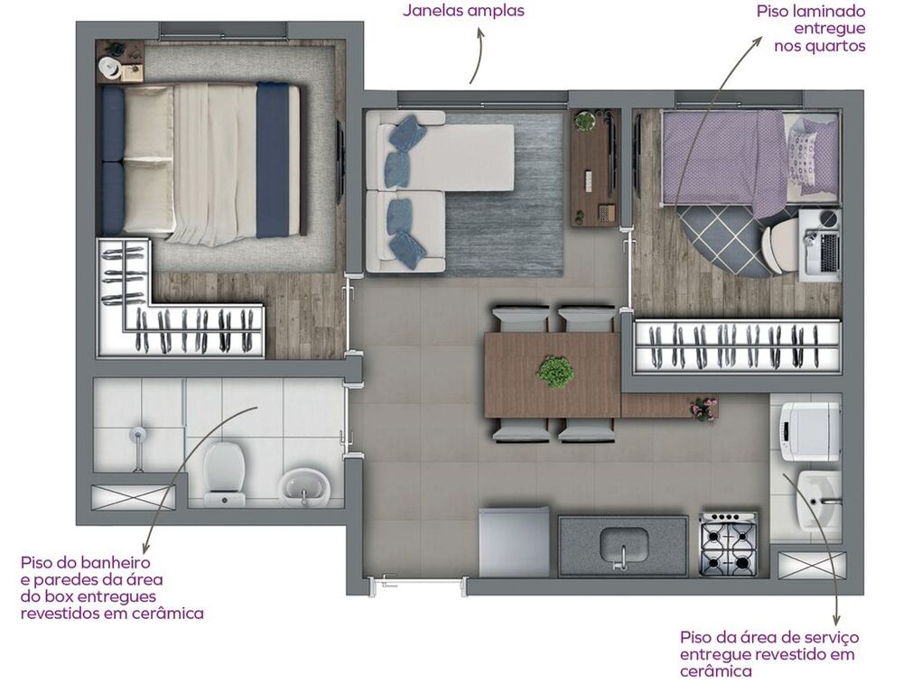 Apartamento, 2 quartos, 33 m² - Foto 7