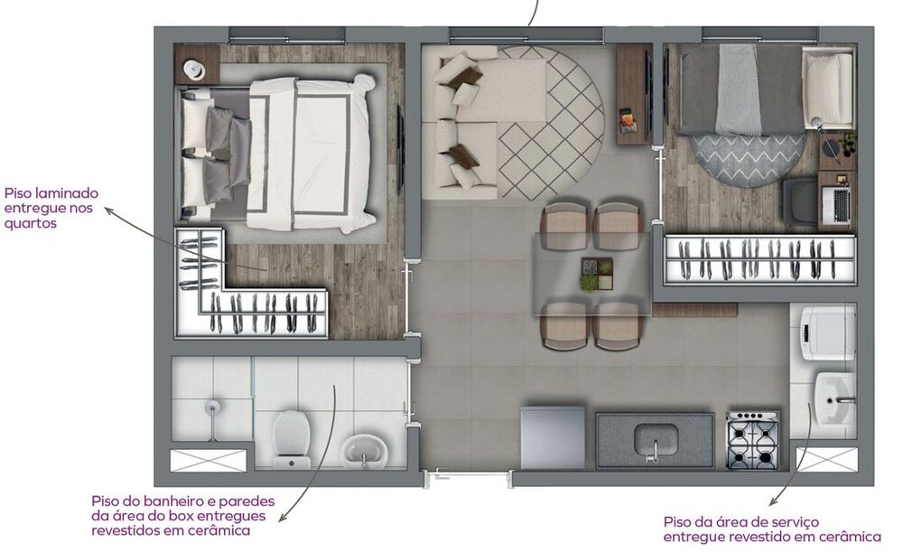 Apartamento, 2 quartos, 33 m² - Foto 6