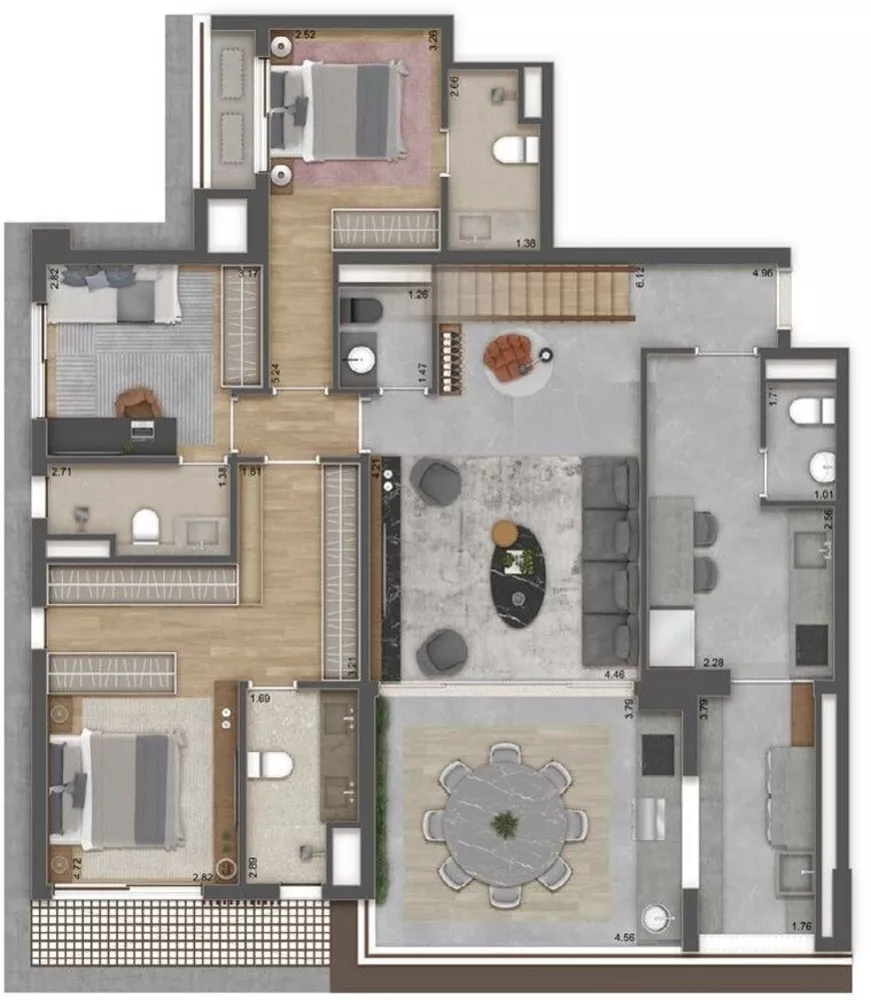 Apartamento à venda com 3 quartos, 184m² - Foto 1