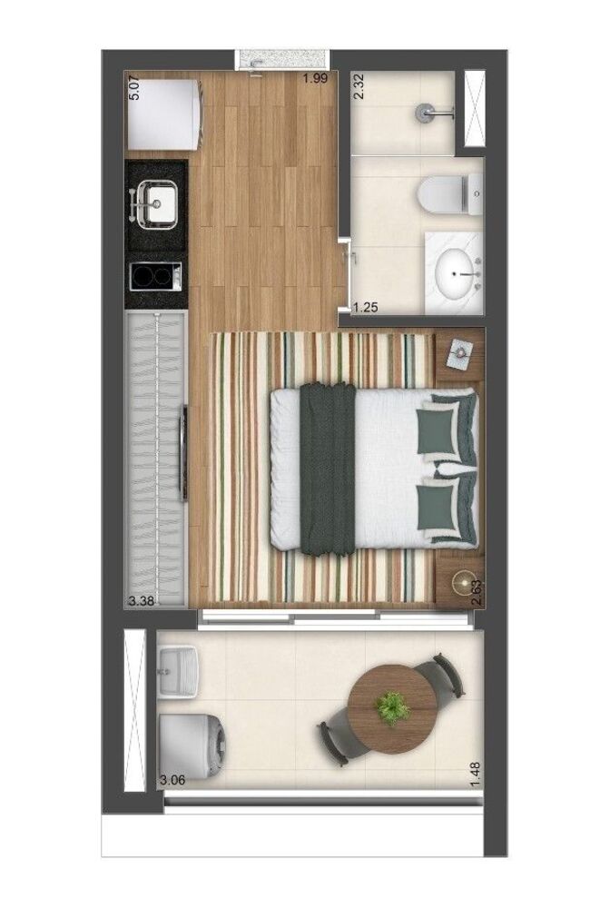 Kitnet-Studio, 25 m² - Foto 19