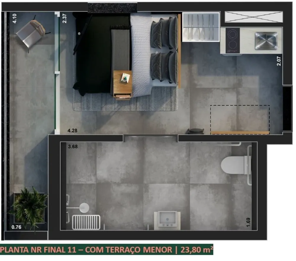 Kitnet-Studio, 20 m² - Foto 7
