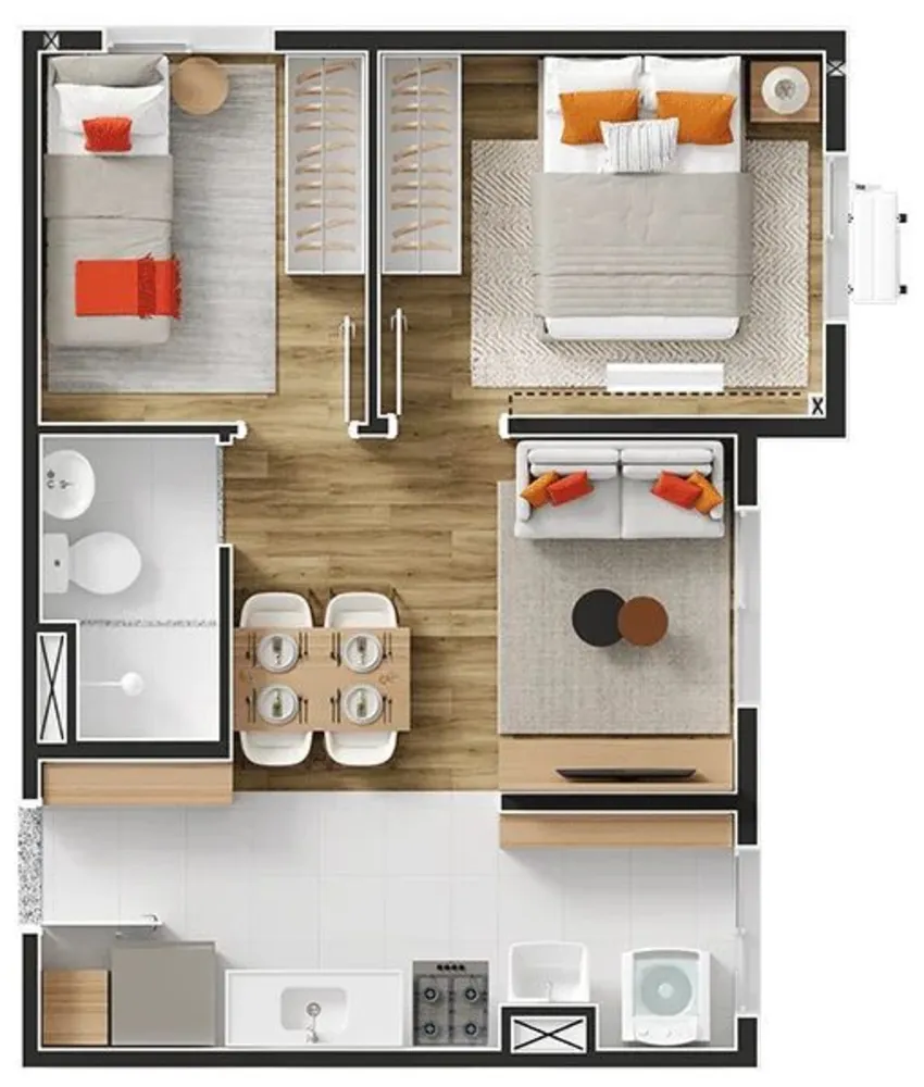 Apartamento, 2 quartos, 35 m² - Foto 8