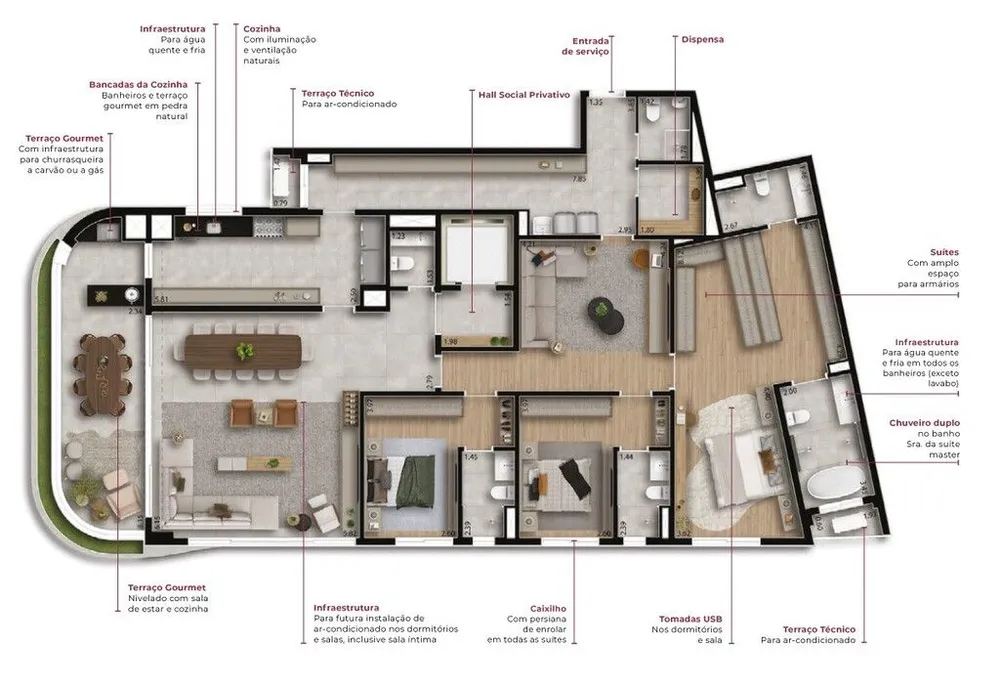 Apartamento, 3 quartos, 246 m² - Foto 10