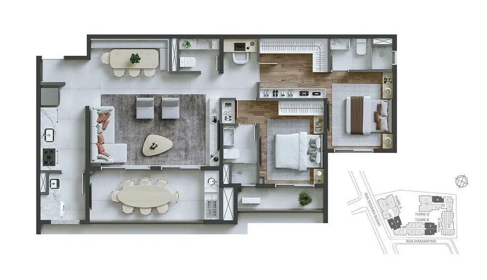 Apartamento, 2 quartos, 68 m² - Foto 5
