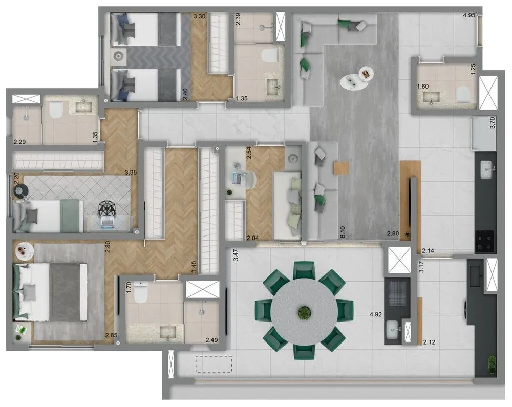 Apartamento, 2 quartos, 131 m² - Foto 1
