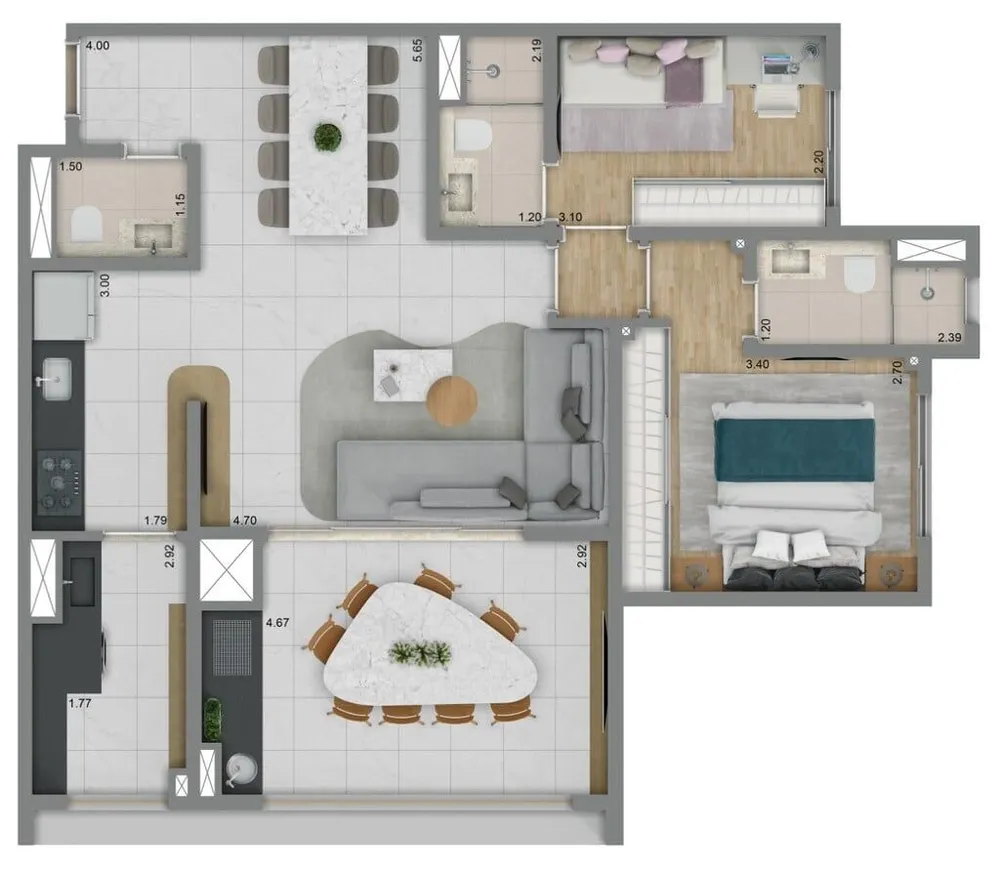 Apartamento, 2 quartos, 131 m² - Foto 6