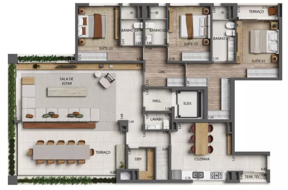 Apartamento, 3 quartos, 173 m² - Foto 13