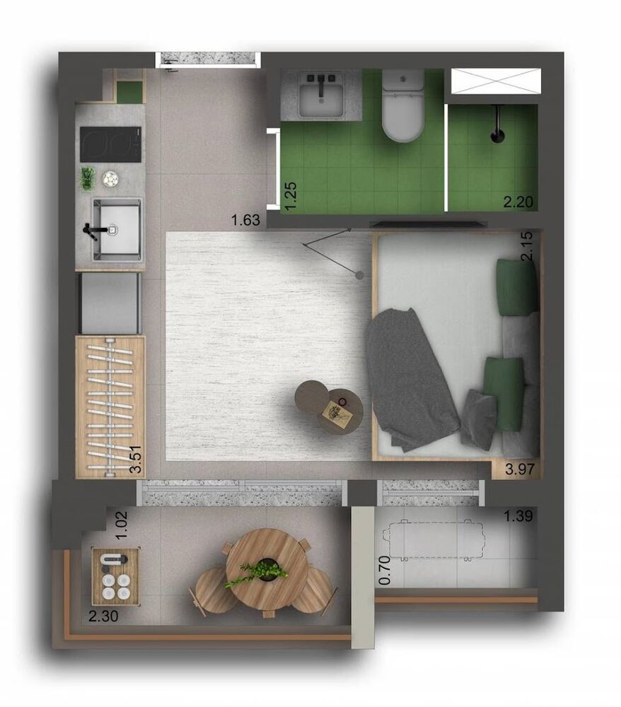 Kitnet-Studio, 21 m² - Foto 15