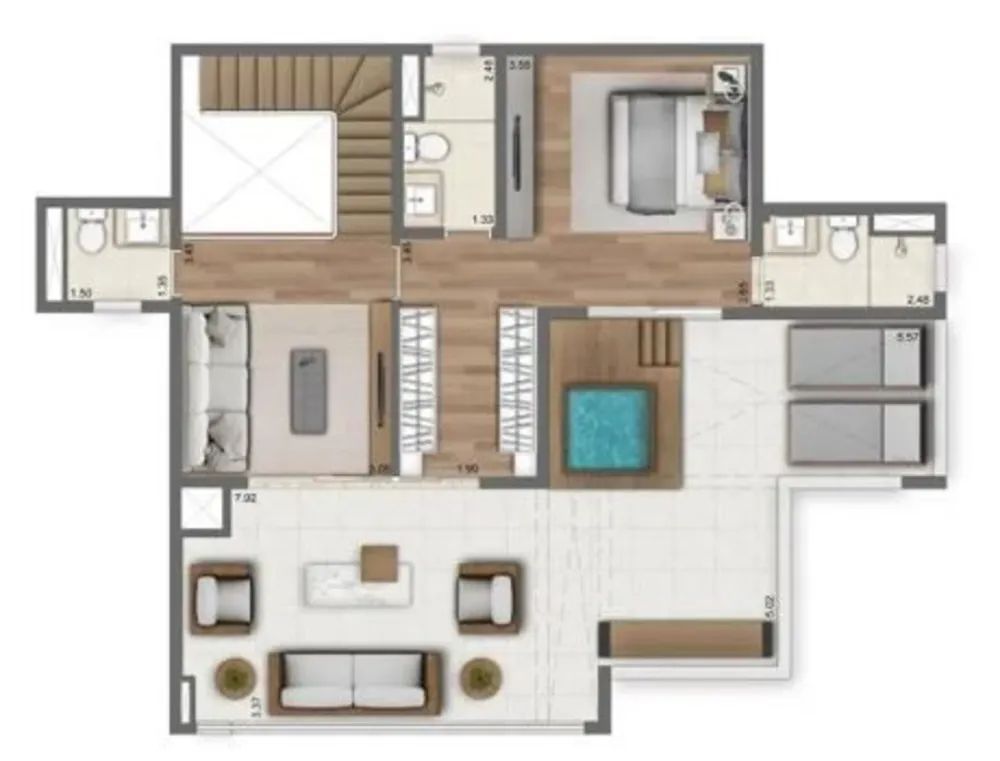Cobertura, 4 quartos, 201 m² - Foto 1