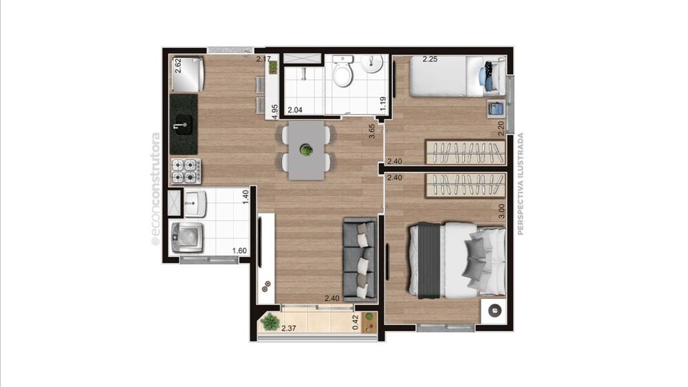 Apartamento, 2 quartos, 37 m² - Foto 1