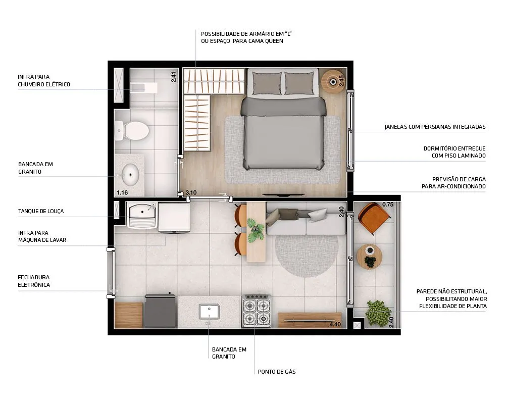 Apartamento, 1 quarto, 26 m² - Foto 10