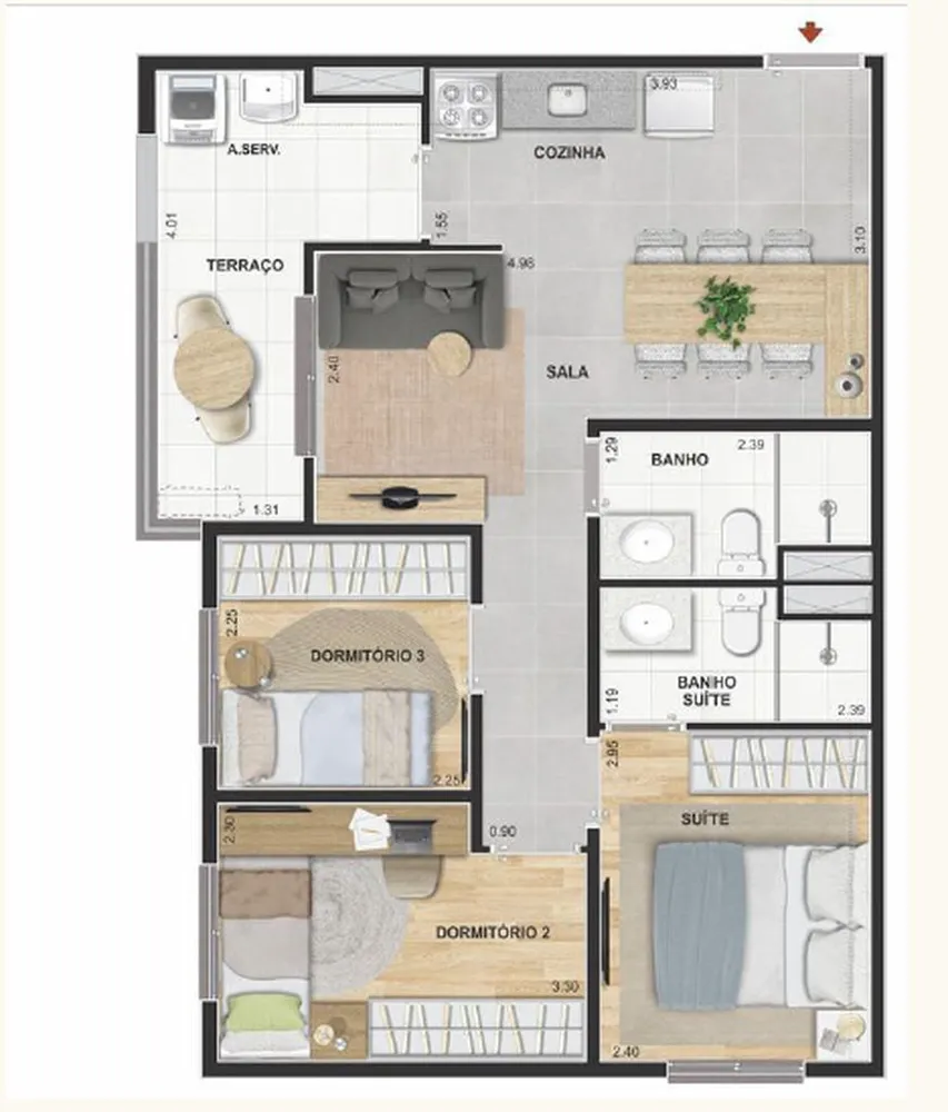 Apartamento, 2 quartos, 32 m² - Foto 1