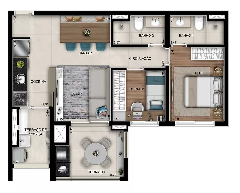 Apartamento, 3 quartos, 84 m² - Foto 10