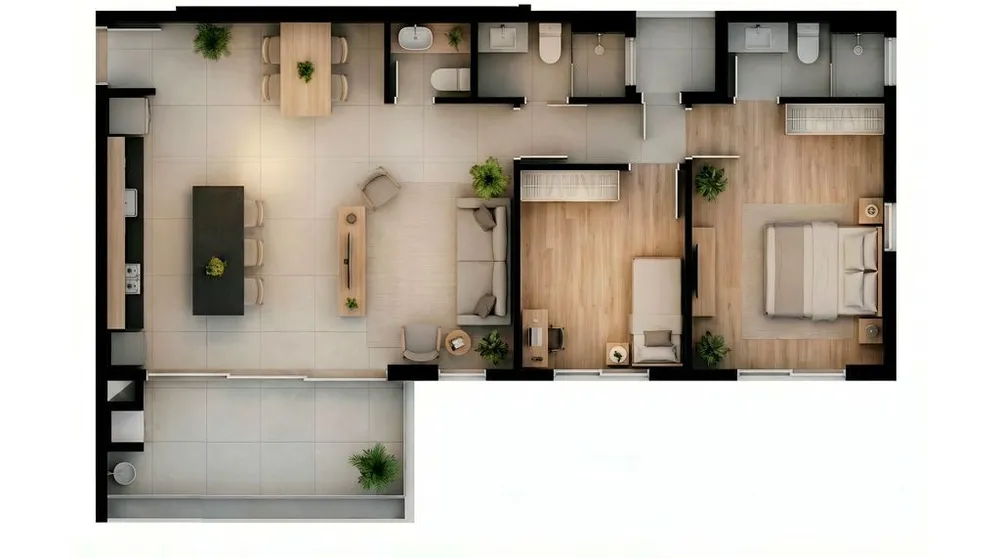 Sala-Conjunto, 44 m² - Foto 3