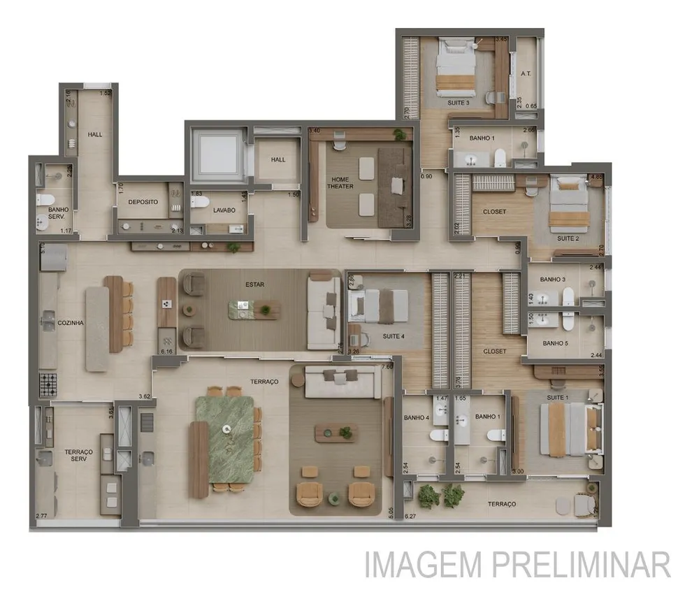 Cobertura, 4 quartos, 320 m² - Foto 6