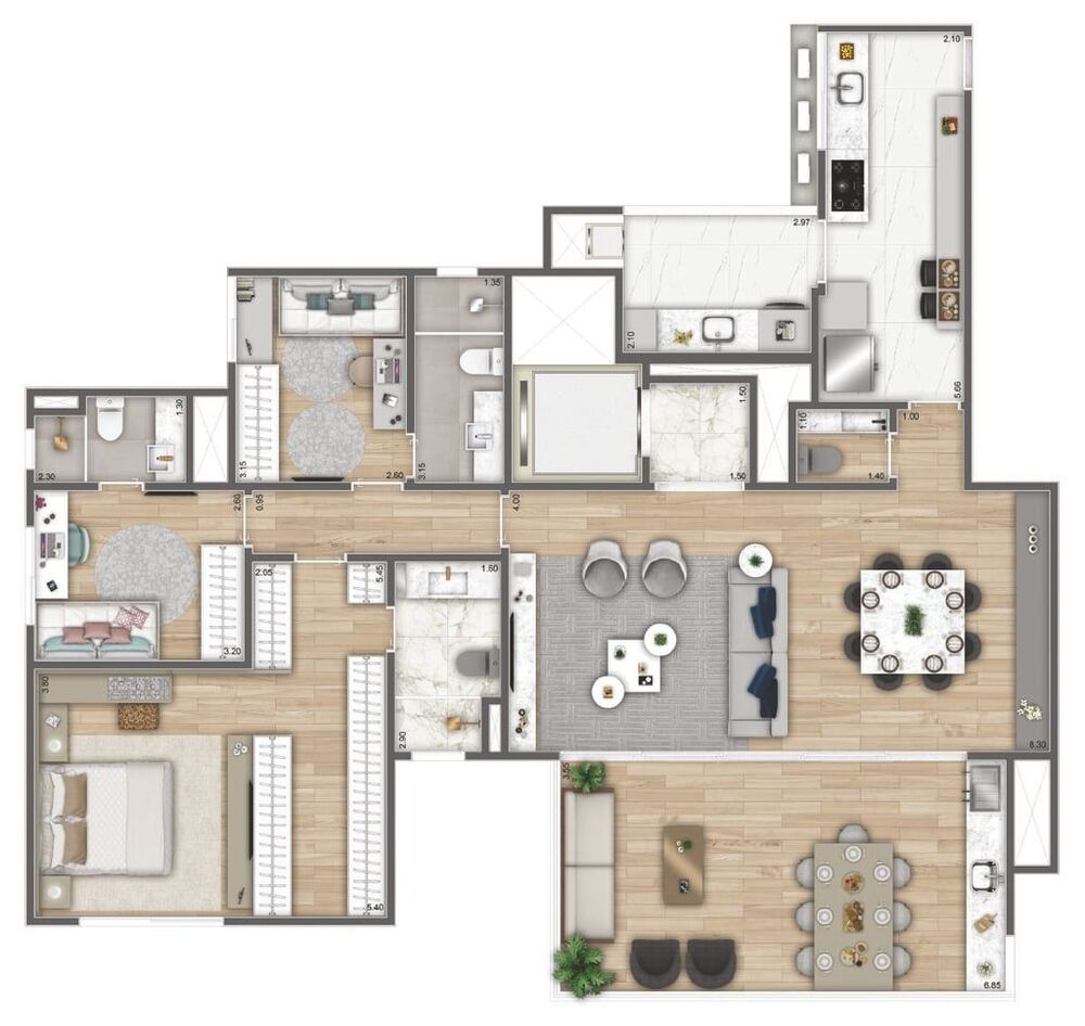 Apartamento, 3 quartos, 121 m² - Foto 1