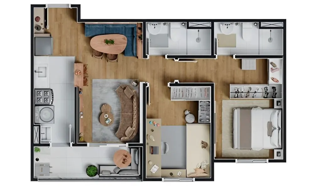 Apartamento, 2 quartos, 56 m² - Foto 6