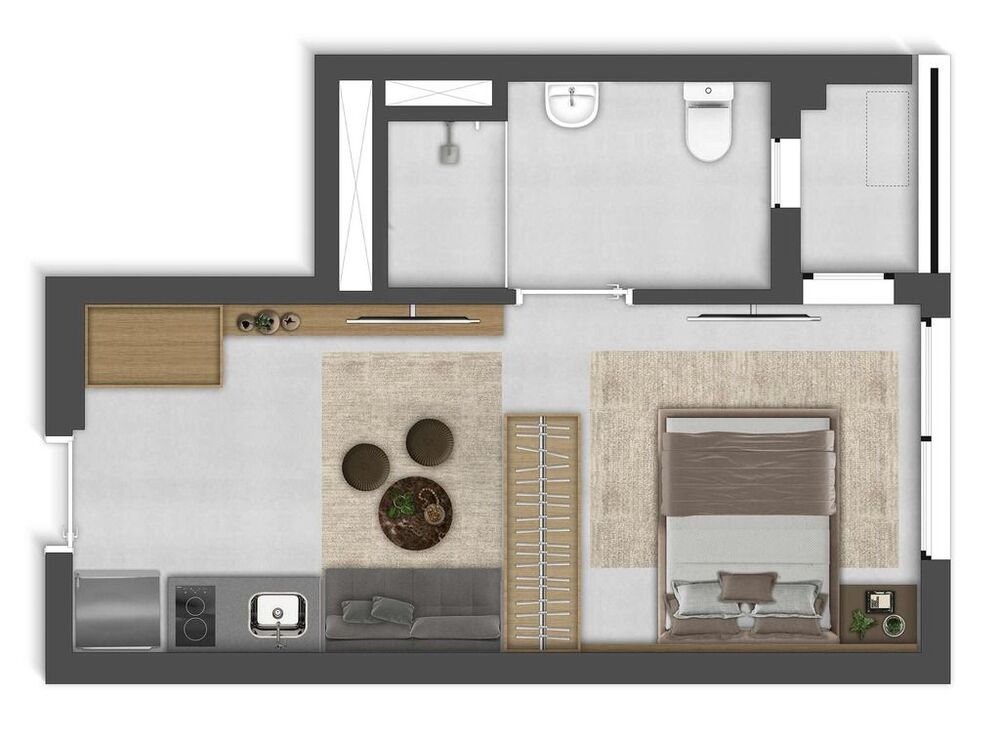 Kitnet-Studio, 28 m² - Foto 12