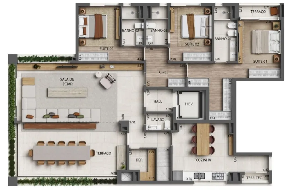 Cobertura, 3 quartos, 354 m² - Foto 10