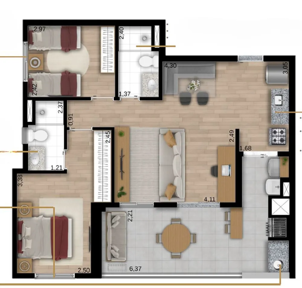 Apartamento, 3 quartos, 75 m² - Foto 11